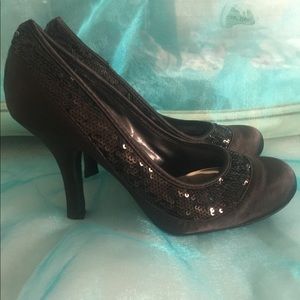 New Black & Sequin Heels